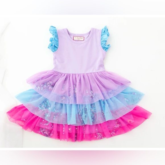 Cheeky Plum Annistyn Tier Skirt in Cream - Picture 2 of 4